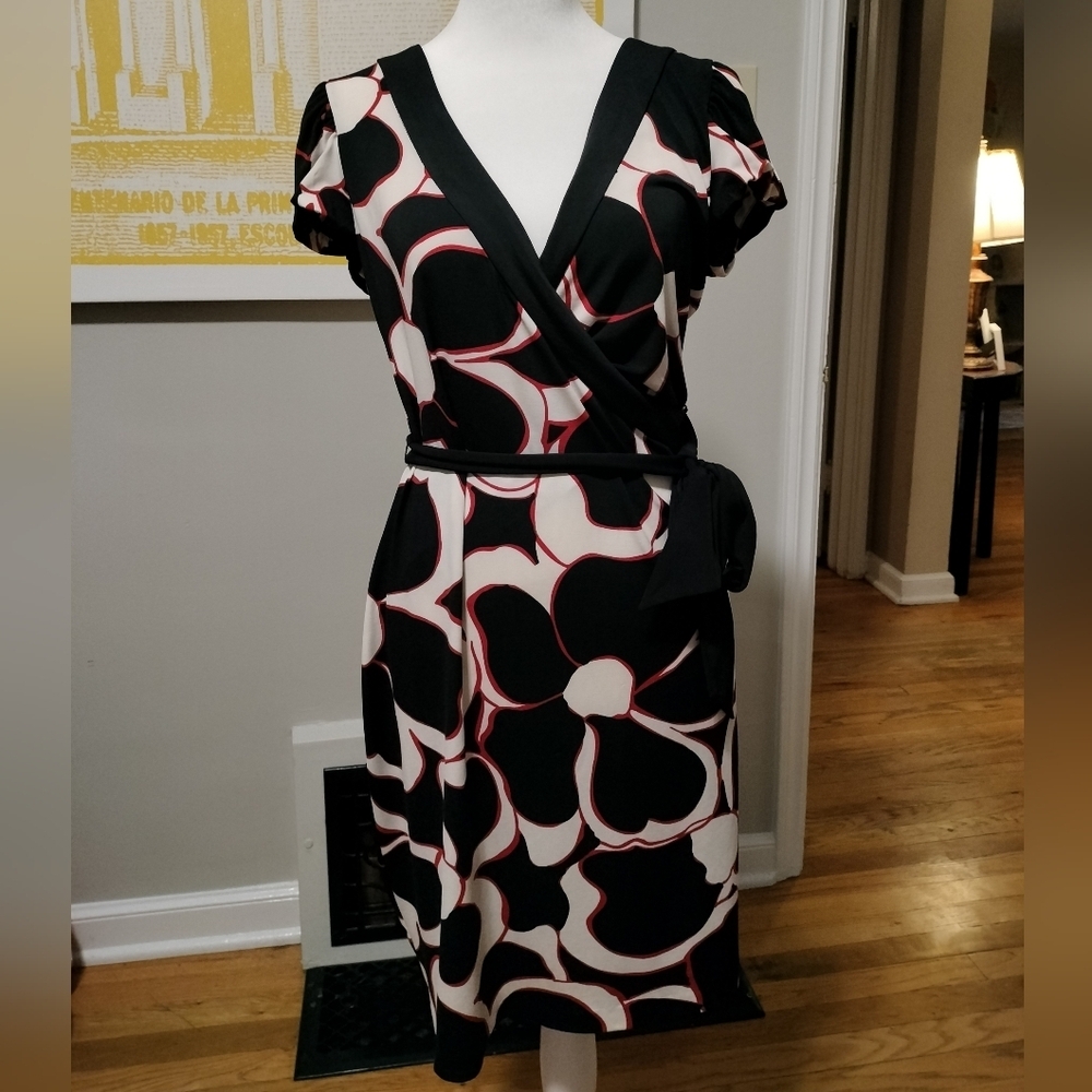 Y2K Floral Funky Wrap Dress International Concepts